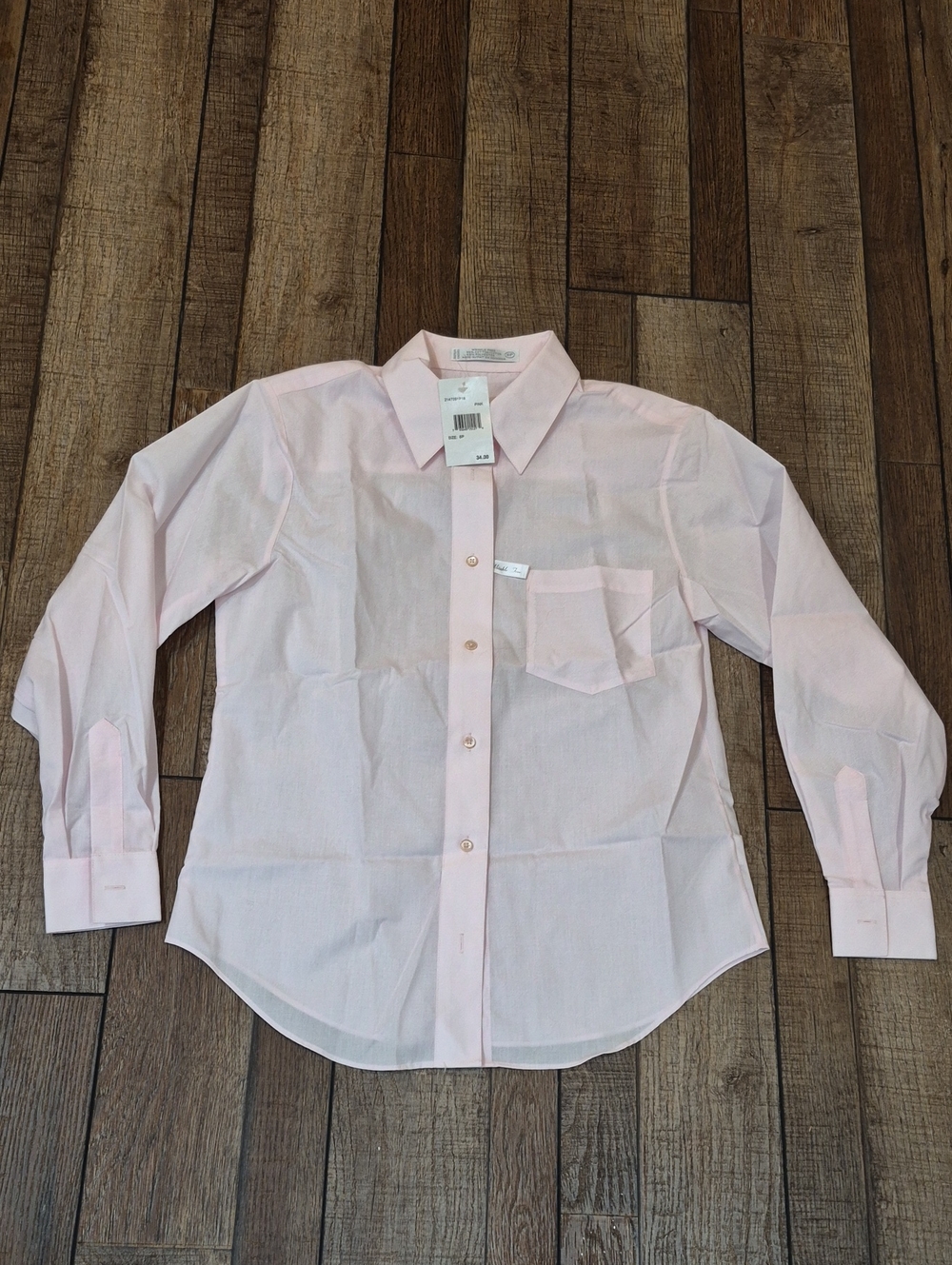 Foxctoft Pastel Pink, Long-Sleeve, Button Down, Dress Shirt, Size 6P